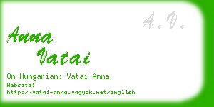 anna vatai business card